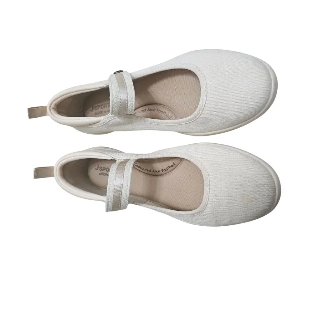JSport Melody Cream Mary Jane Casual Comfort Shoe 7.5